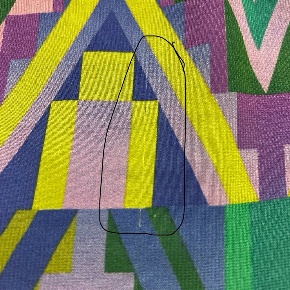 Adrianna Papell Geometric Print Midi Dress - Green, Purple, Yellow - Picture 13 of 13